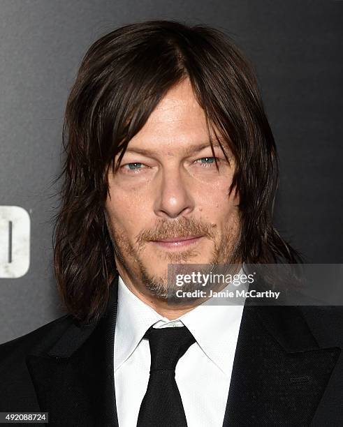 Norman Reedus attends AMC's "The Walking Dead" Season 6 Fan Premiere Event 2015 at Madison Square Garden on October 9, 2015 in New York City.