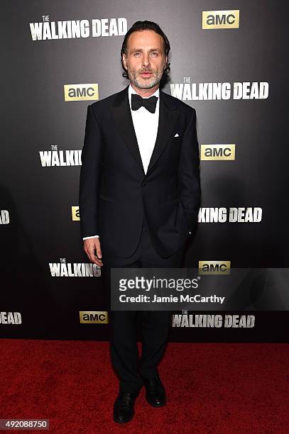 Andrew Lincoln attends AMC's "The Walking Dead" Season 6 Fan Premiere Event 2015 at Madison Square Garden on October 9, 2015 in New York City.