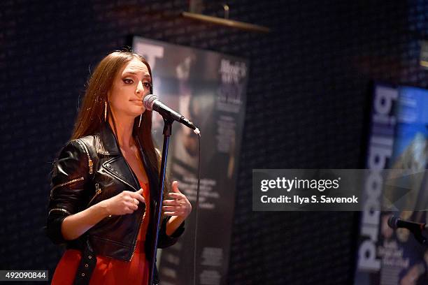 Musician Alexa Ray Joel performs at Billboard Lounge on October 9, 2015 in New York City.