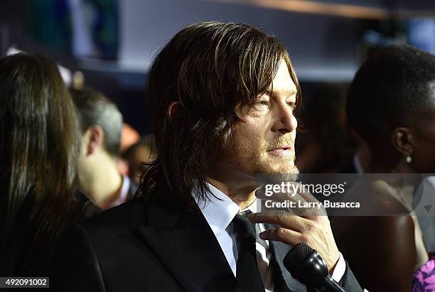 Norman Reedus attends AMC's "The Walking Dead" Season 6 Fan Premiere Event 2015 at Madison Square Garden on October 9, 2015 in New York City.