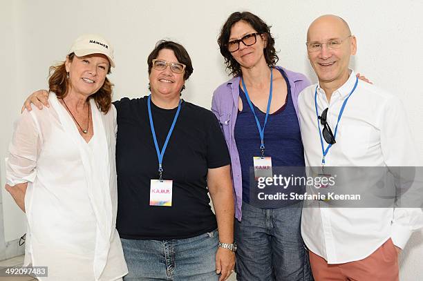 Annie Philbin, Cathy Opie, Julie Burleigh and Alan Hergott attend Hammer Museum K.A.M.P. 2014 on May 18, 2014 in Los Angeles, California.