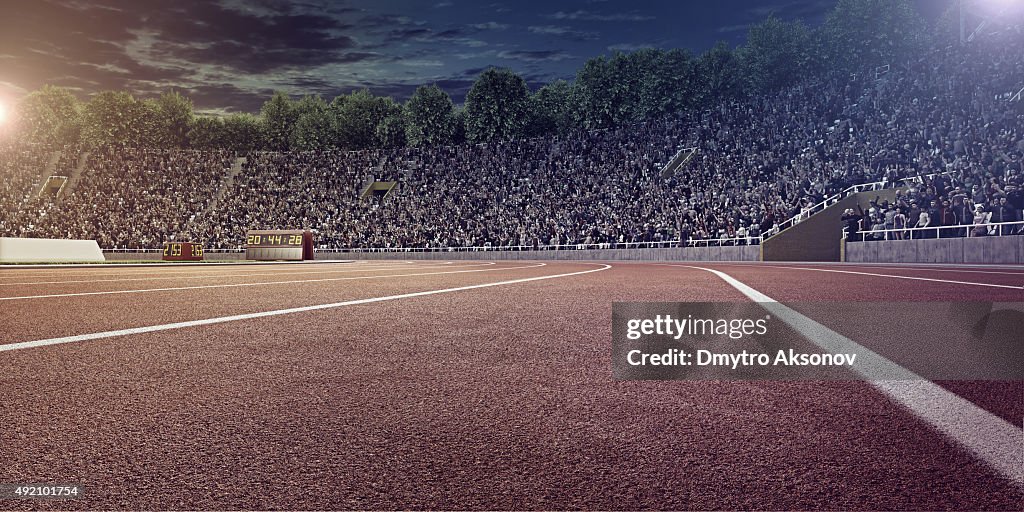 Olympic stadium mit running-Titel