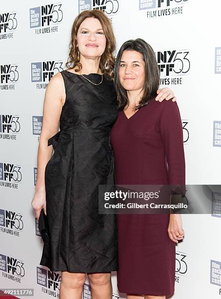 Comedian, singer, actress and author Sandra Bernhard and Sara Switzer attends 53rd New York Film Festival - 'Carol' at Alice Tully Hall on October 9,...