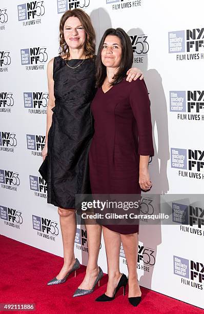 Comedian, singer, actress and author Sandra Bernhard and Sara Switzer attends 53rd New York Film Festival - 'Carol' at Alice Tully Hall on October 9,...