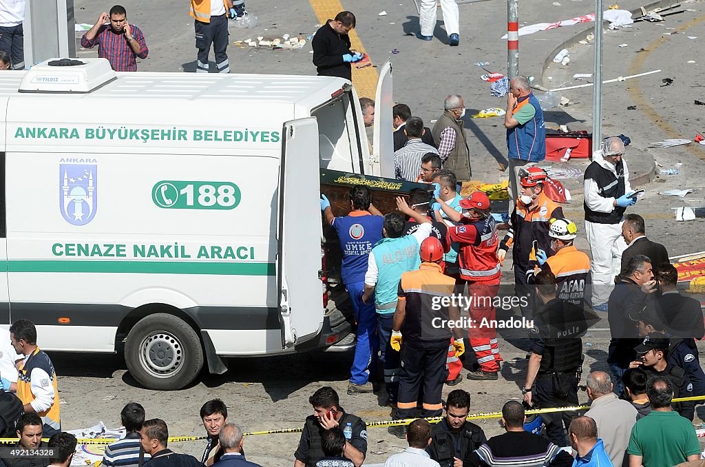 Explosion close to Ankara's main train station