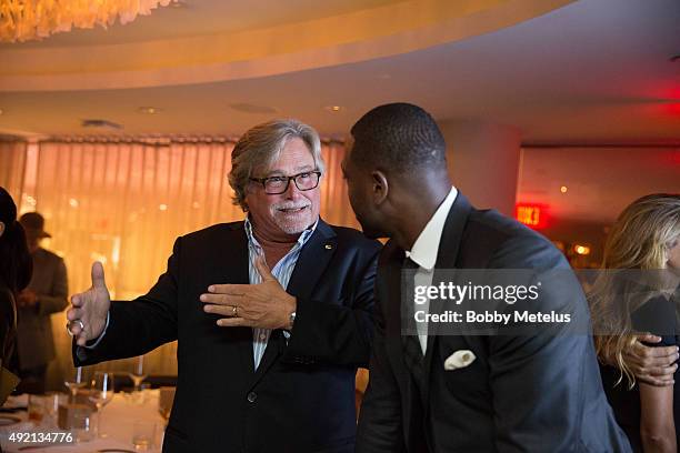 Miami Heat's owner Mickey Arison and Dwyane during dinner at Ocean Drive Magazine Celebrates its October Men's Issue with Dwyane Wade at StripSteak...