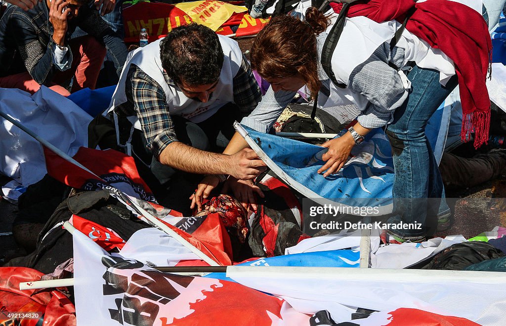 Explosions Hit Peace Rally In Ankara