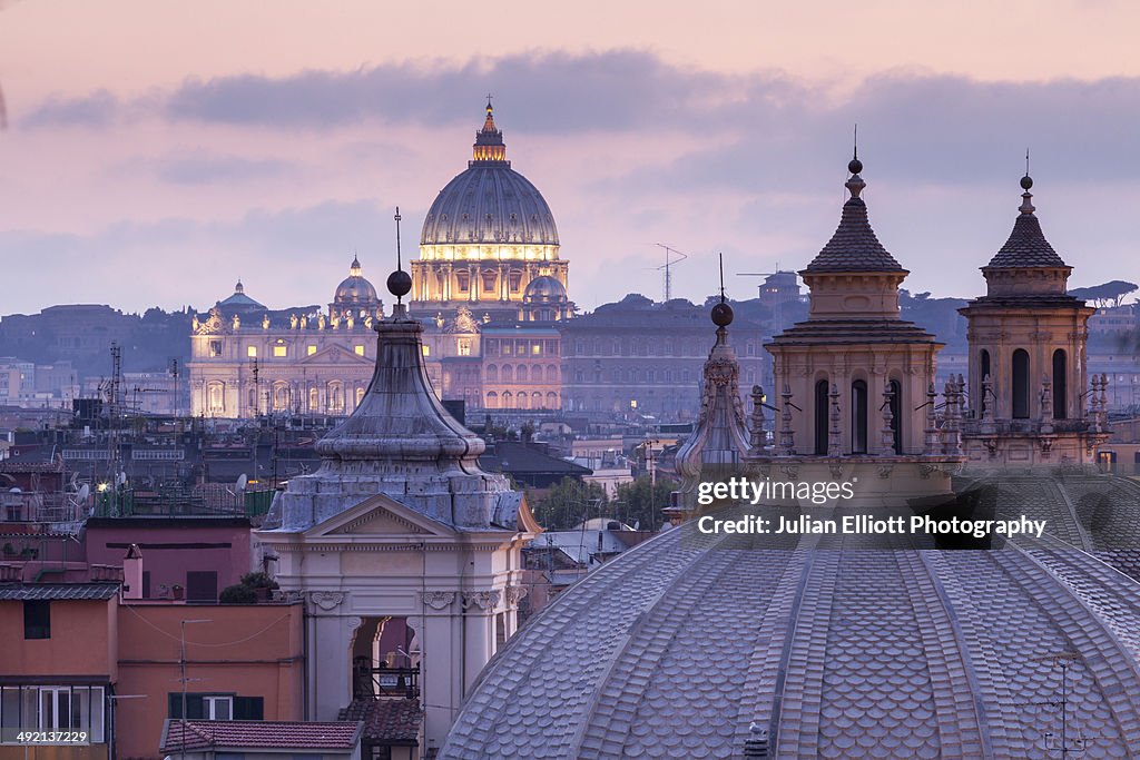 Looking over the rooftops of Rome.