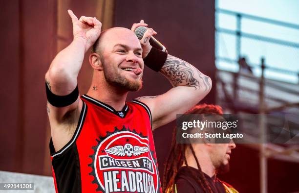 Ivan Moody of Five Finger Death Punch performs during 2014 Rock On The Range at Columbus Crew Stadium on May 18, 2014 in Columbus, Ohio.