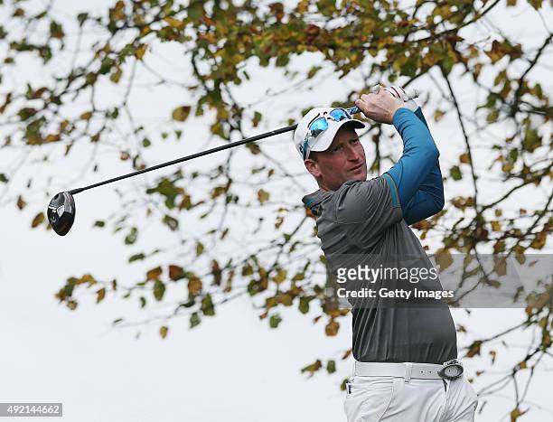 Steven Tiley at Mount Wolseley Hotel Spa and Golf Resort on October 10, 2015 in Carlow, Ireland.