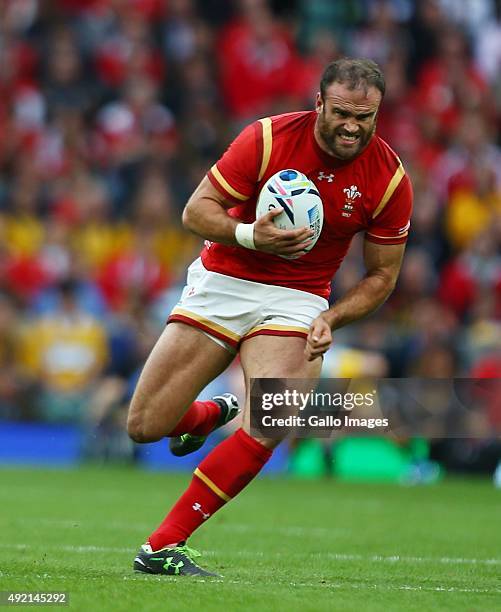 Jamie Roberts of Wales during the Rugby World Cup 2015 Pool A match between Australia and Wales at Twickenham Stadium on October 10, 2015 in London,...