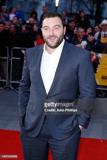 Denis Menochet attends the 'The Program' screening, during the BFI London Film Festival, at Vue Leicester Square on October 10, 2015 in London,...