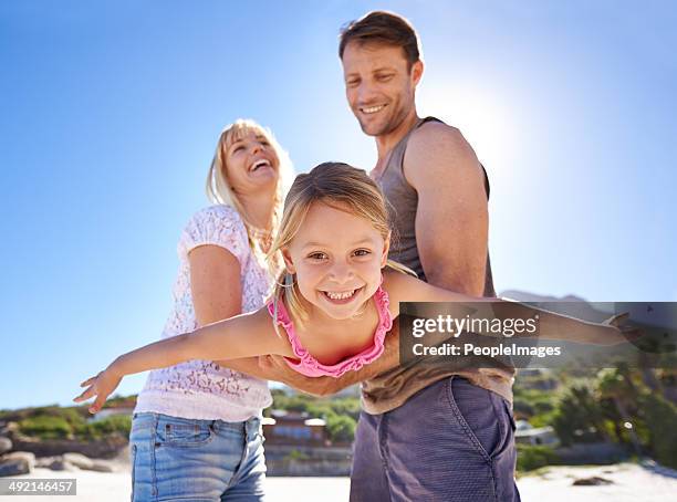 whee!!! - three girls at beach stock pictures, royalty-free photos & images