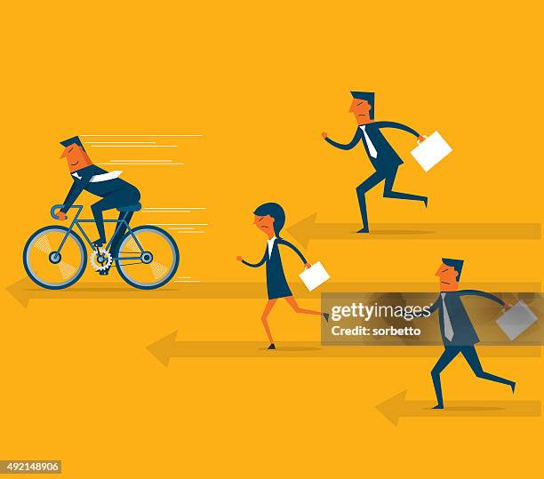 business competition - corporate event outdoors stock illustrations