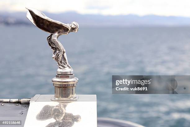 spirit of ecstasy - vintage rolls royce stock pictures, royalty-free photos & images