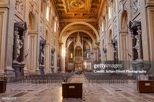 basilica di san giovanni in laterano, rome. - basilica foto e immagini stock