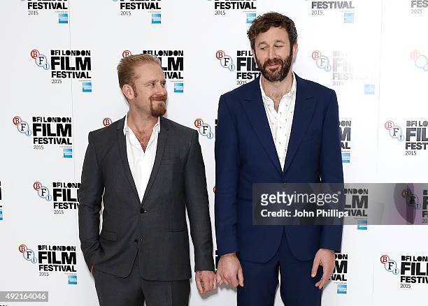 Ben Foster and Chris O'Dowd attend the 'The Program' screening, during the BFI London Film Festival, at Vue Leicester Square on October 10, 2015 in...