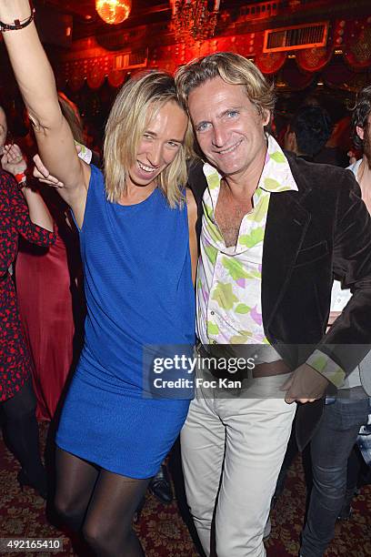 Carine James BeigbederÊand Charles Beigbeder attend La Nuit des Cougars et Des Vieux Beaux' : Party at the Raspoutine Club on October 9, 2015 in...