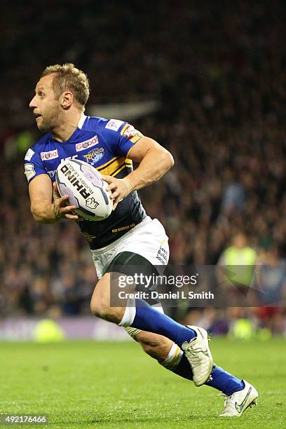 Rob Burrow of Leeds Rhinos with possession during the First Utility Super League Grand Final between Leeds Rhinos and Wigan Warriors at Old Trafford...