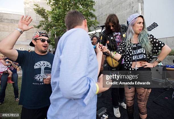 Singer Alexandra Starlight of Alexandra & The Starlight Band performs onstage as part of the Venice Art Walk and Auctions at Google Headquarters on...