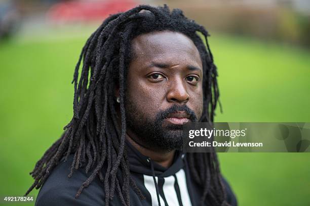 Marlon James, writer, shortlisted for the Man Booker Prize 2015, at the Cheltenham Literature Festival on October 10, 2015 in Cheltenham, England.