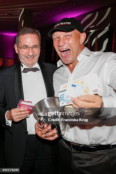 Matthias Platzeck and Axel Schulz attend the TULIP Gala 2015 on October 10, 2015 in Berlin, Germany.