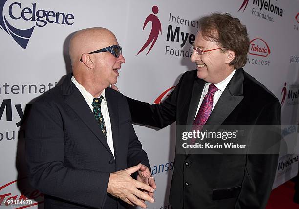 Musician Paul Shaffer and Dr. Brian Durie attend the 9th Annual Comedy Celebration, presented by the International Myeloma Foundation, at The...