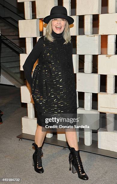 Actress Diane Keaton attends the Hammer Museum Gala in Garden sponsored by Bottega Veneta at Hammer Museum on October 10, 2015 in Westwood,...
