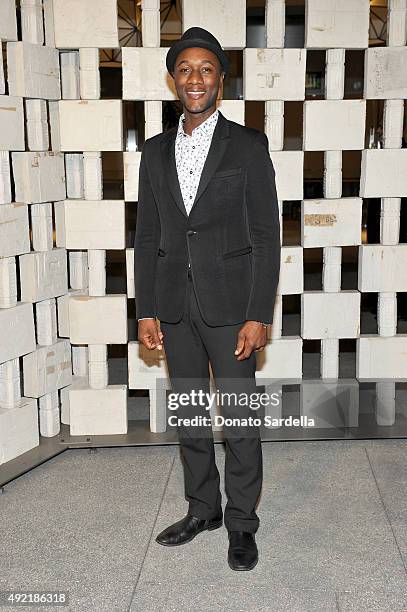 Recording artist Aloe Blacc attends the Hammer Museum Gala in Garden sponsored by Bottega Veneta at Hammer Museum on October 10, 2015 in Westwood,...