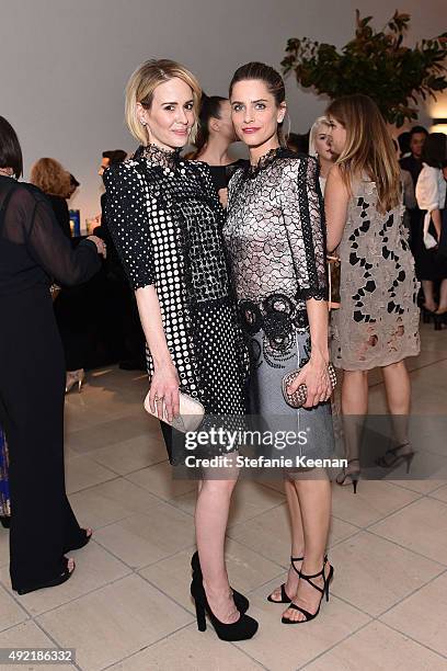 Sarah Paulson and Amanda Peet, both wearing Bottega Veneta attend Hammer Museum's "Gala in the Garden" Sponsored by Bottega Veneta at Hammer Museum...