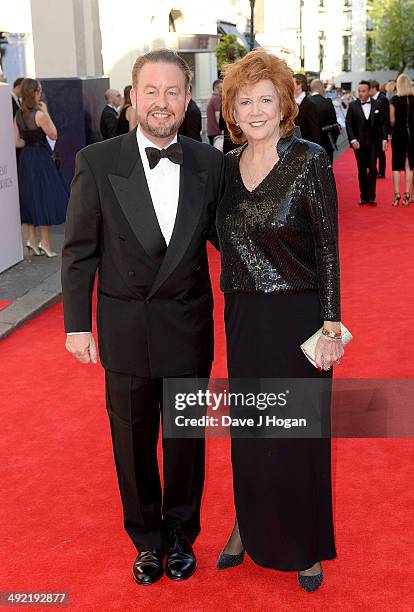 Cilla Black and Robert Willis attend the Arqiva British Academy Television Awards at Theatre Royal on May 18, 2014 in London, England.