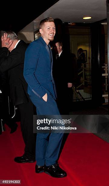Professor Green arrives at the Arqiva British Academy Television Awards after party held at the Grosvenor house, Park Lane on May 18, 2014 in London,...