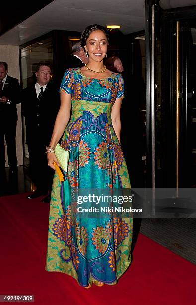 Oona Chaplin arrives at the Arqiva British Academy Television Awards after party held at the Grosvenor house, Park Lane on May 18, 2014 in London,...