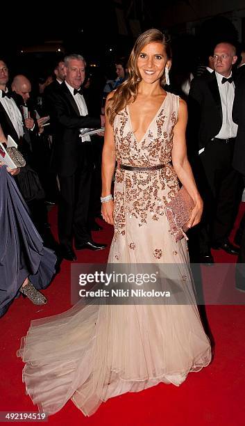 Amanda Byram arrives at the Arqiva British Academy Television Awards after party held at the Grosvenor house, Park Lane on May 18, 2014 in London,...