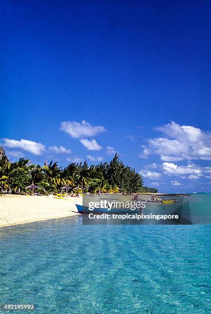 beach at le morne brabant, mauritius. - isole mauritius stock pictures, royalty-free photos & images