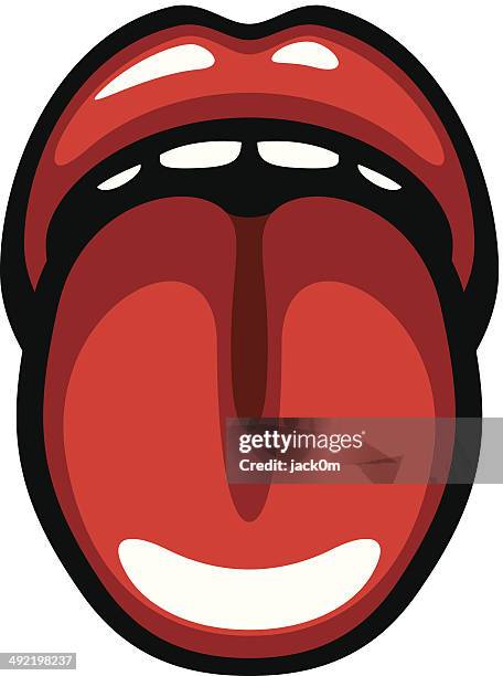 舌を出す - 人間の舌点のイラスト素材／クリップアート素材／マンガ素材／アイコン素材