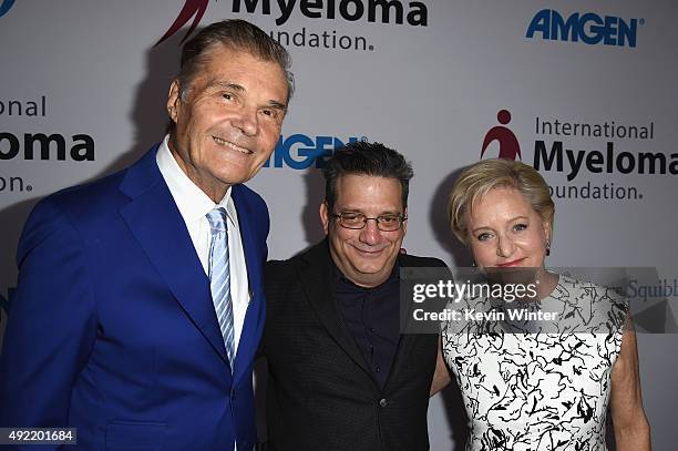 Actor Fred Willard, comedian Andy Kindler and Lorraine Boyle attend the 9th Annual Comedy Celebration, presented by the International Myeloma...