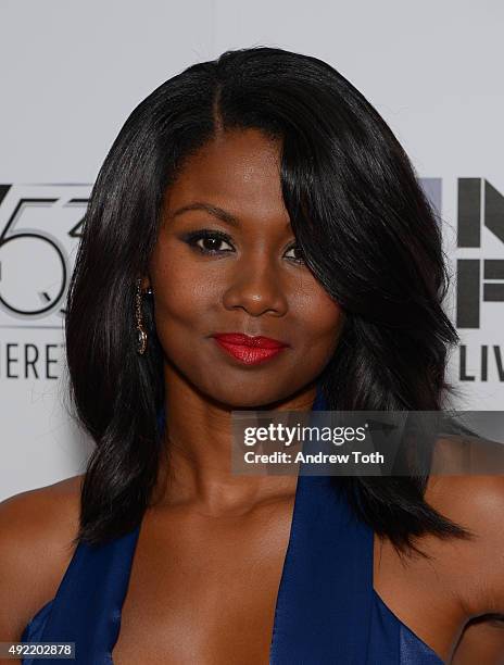 Actress Emayatzy Corinealdi attends 53rd New York Film Festival Closing Night Gala Screening of "Miles Ahead" at Alice Tully Hall, Lincoln Center on...