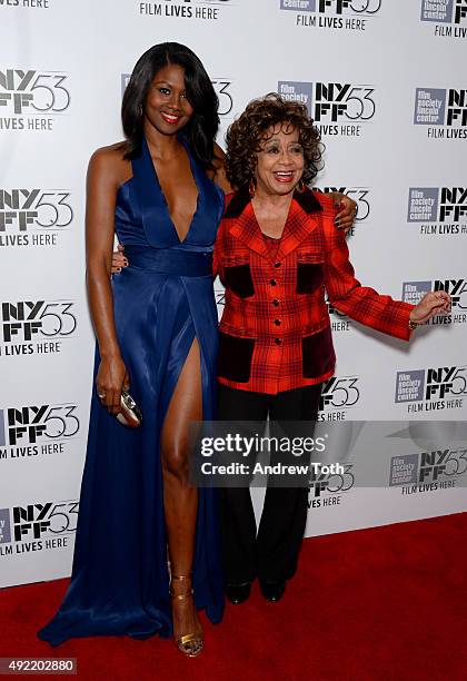 Emayatzy Corinealdi and Francis Davis attends 53rd New York Film Festival Closing Night Gala Screening of "Miles Ahead" at Alice Tully Hall, Lincoln...