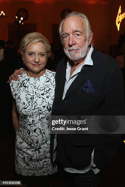 Lorraine Boyle and actor Howard Hesseman pose backstage during the 9th Annual Comedy Celebration, presented by the International Myeloma Foundation,...