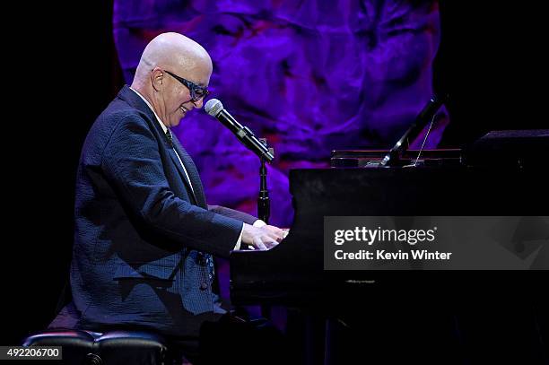 Musician Paul Shaffer performs onstage during the 9th Annual Comedy Celebration, presented by the International Myeloma Foundation, at The Wilshire...