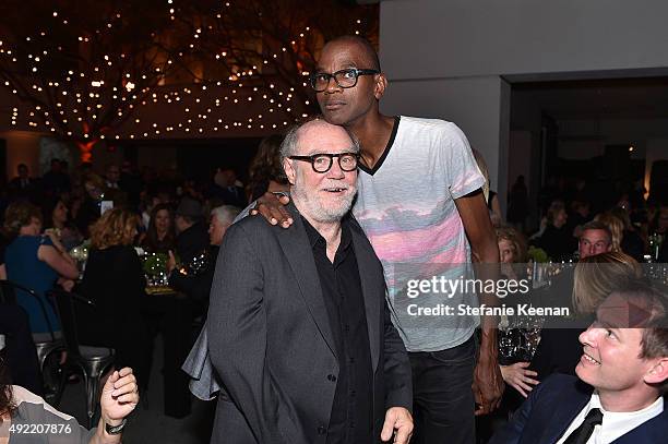 Paul McCarthy and Mark Bradford attend Hammer Museum's "Gala in the Garden" Sponsored by Bottega Veneta at Hammer Museum on October 10, 2015 in...