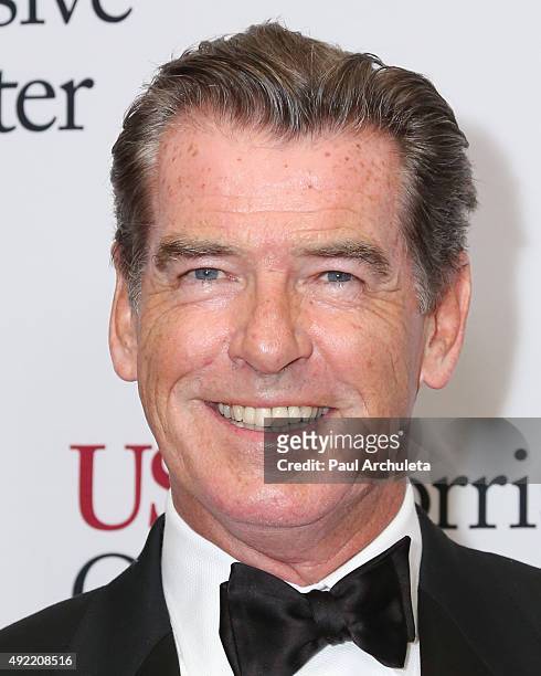 Actor Pierce Brosnan attends the USC Norris Cancer Center Gala at the Beverly Wilshire Four Seasons Hotel on October 10, 2015 in Beverly Hills,...