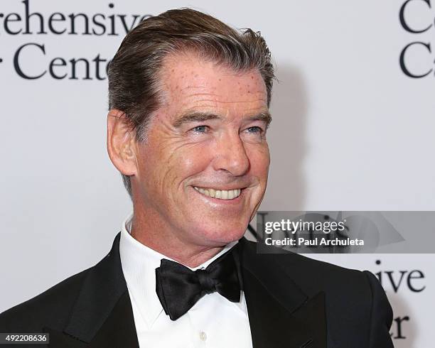 Actor Pierce Brosnan attends the USC Norris Cancer Center Gala at the Beverly Wilshire Four Seasons Hotel on October 10, 2015 in Beverly Hills,...