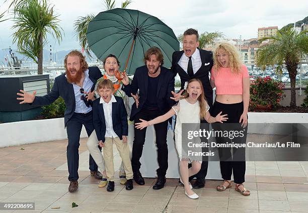 Kristofer Hivju, actress Lisa Loven Kongsli, Clara Wettergren, director Ruben Ostlund, actors Vincent Wettergren, Johannes Bah Kuhnke and guest...