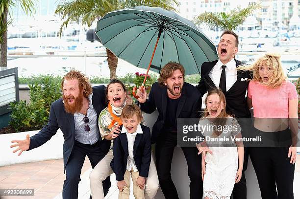 Kristofer Hivju, actress Lisa Loven Kongsli, Clara Wettergren, director Ruben Ostlund, actors Vincent Wettergren, Johannes Bah Kuhnke and guest...