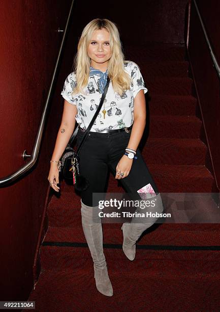 Alli Simpson attends Cody Simpson's concert at El Rey Theatre on October 10, 2015 in Los Angeles, California.