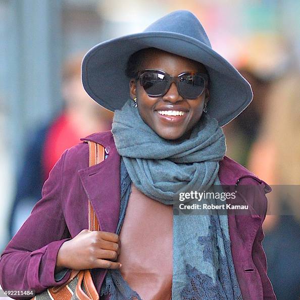 Lupita Nyongo seen walking on October 10, 2015 in New York City. News
