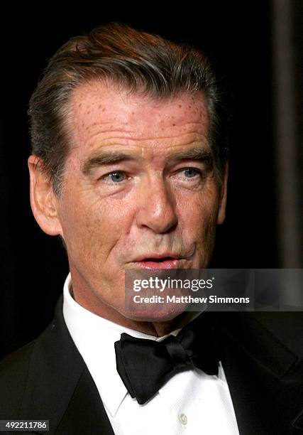 Actor Pierce Brosnan attends the USC Norris Cancer Center Gala at the Beverly Wilshire Four Seasons Hotel on October 10, 2015 in Beverly Hills,...