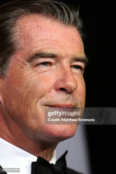 Actor Pierce Brosnan attends the USC Norris Cancer Center Gala at the Beverly Wilshire Four Seasons Hotel on October 10, 2015 in Beverly Hills,...